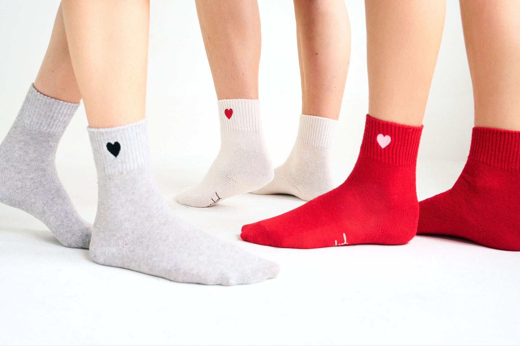 Sweetheart Socks in Oat Milk