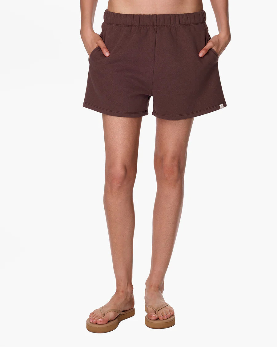 CloudSoft Sweat Short in Dark Chocolate