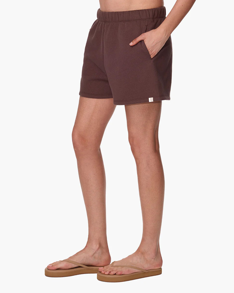 CloudSoft Sweat Short in Dark Chocolate