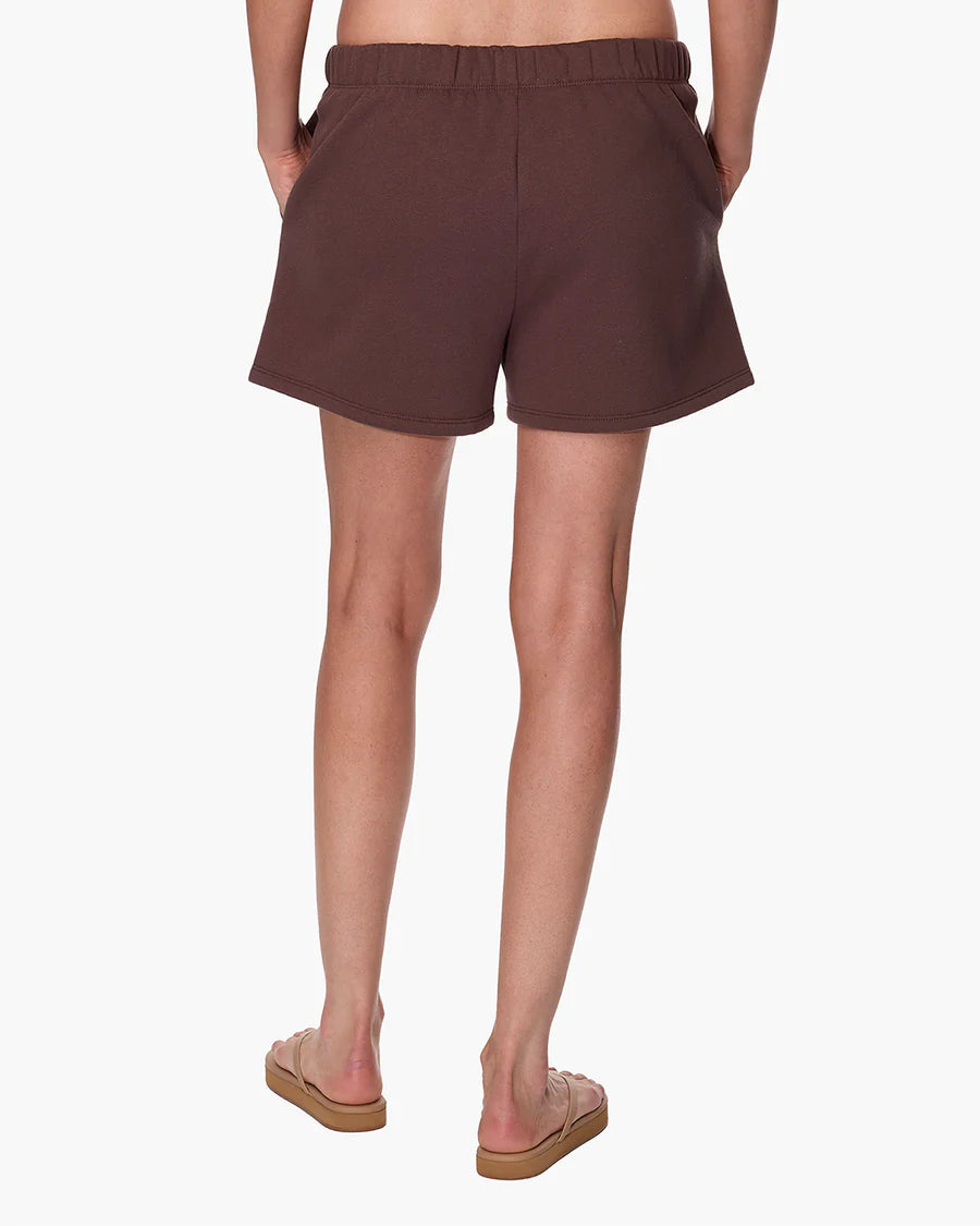 CloudSoft Sweat Short in Dark Chocolate