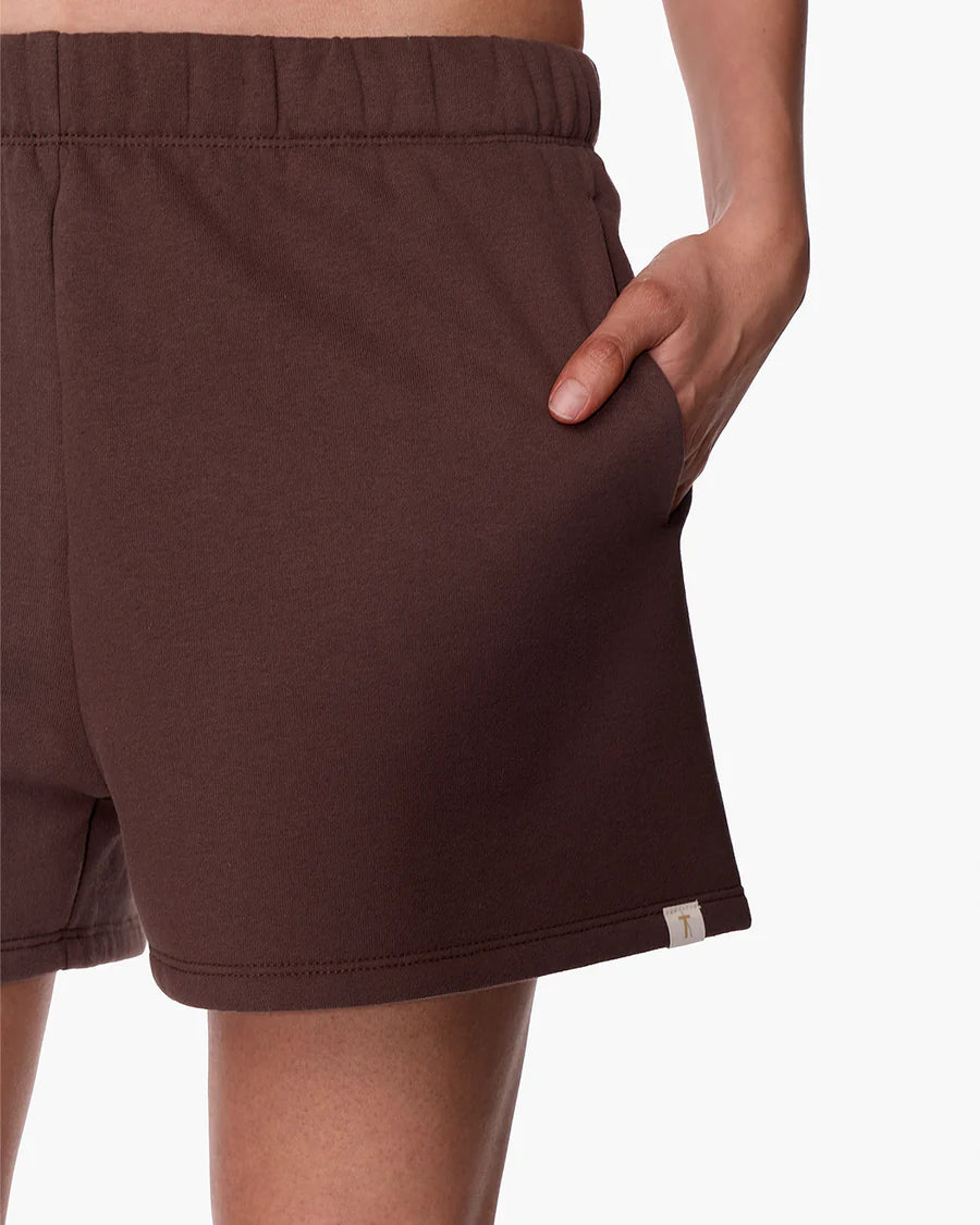 CloudSoft Sweat Short in Dark Chocolate