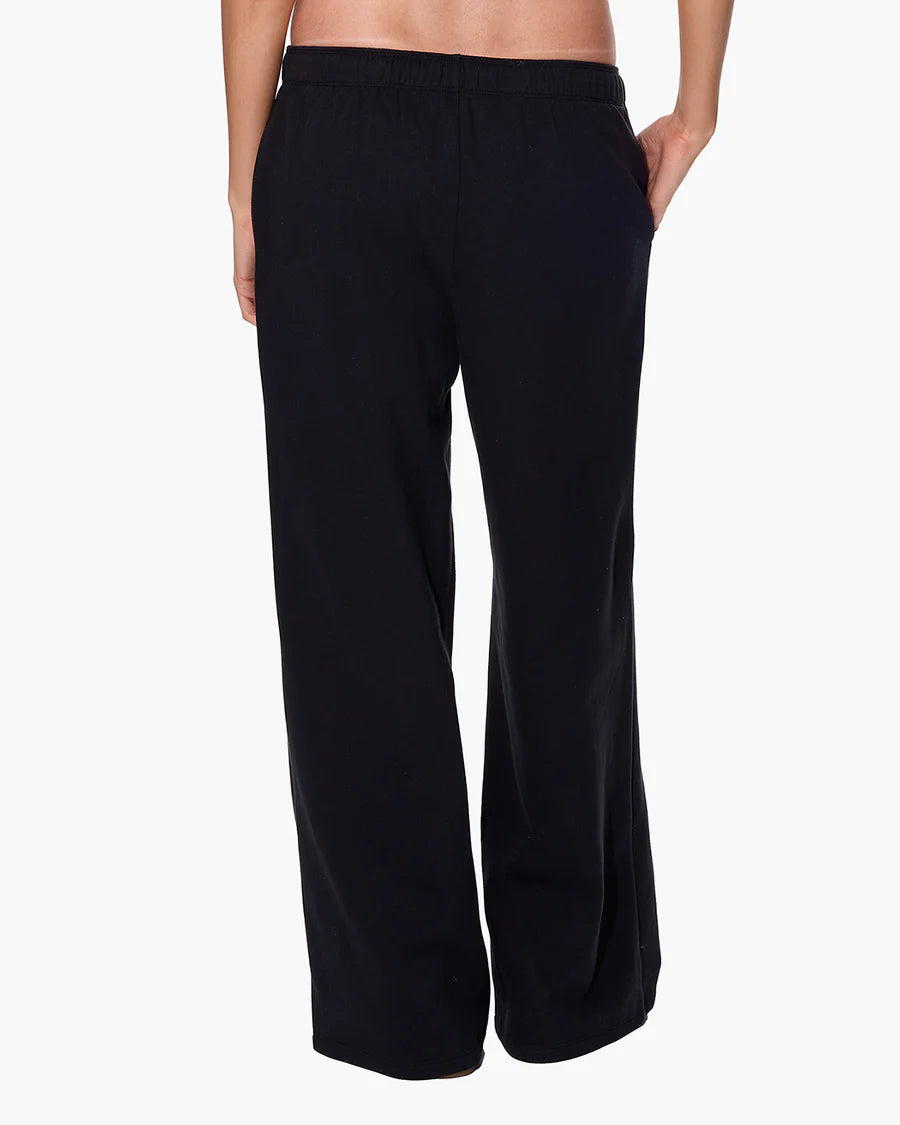CloudSoft Wide Leg Jogger in Black