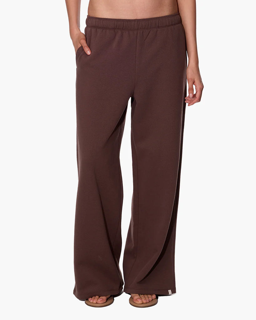 CloudSoft Wide Leg Jogger in Dark Chocolate