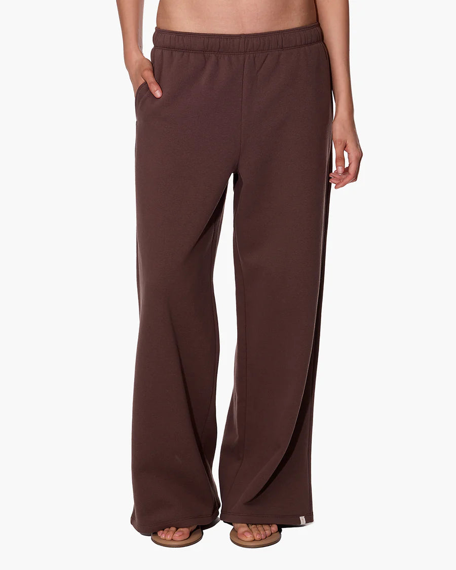 CloudSoft Wide Leg Jogger in Dark Chocolate