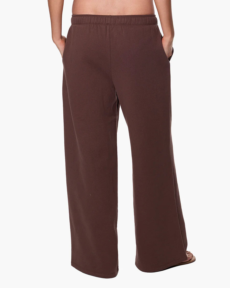 CloudSoft Wide Leg Jogger in Dark Chocolate