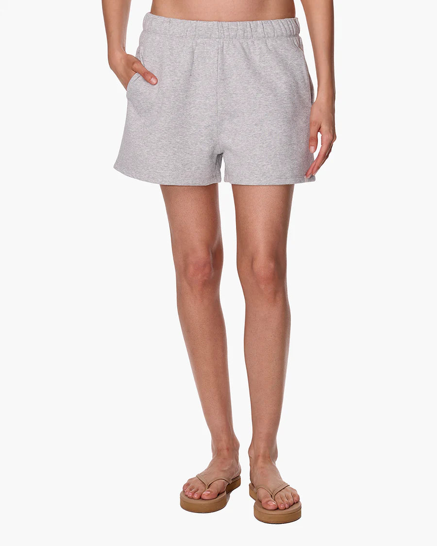 Cloudsoft Sweat Short in Heather Grey