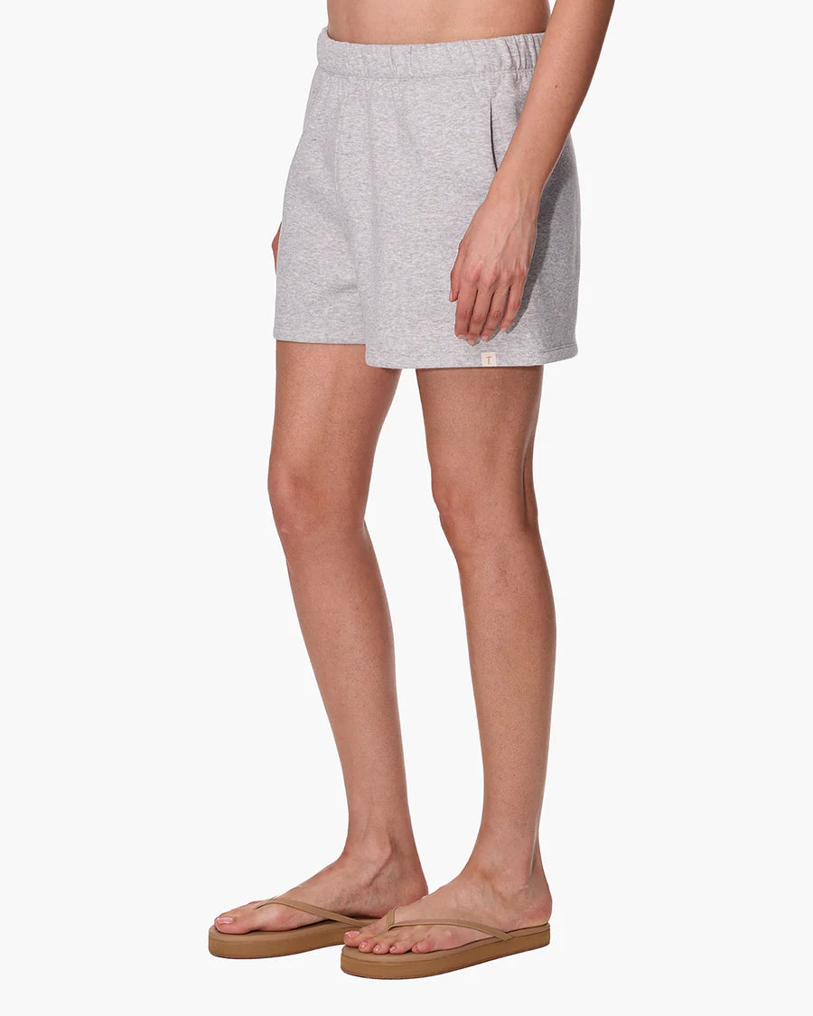 Cloudsoft Sweat Short in Heather Grey