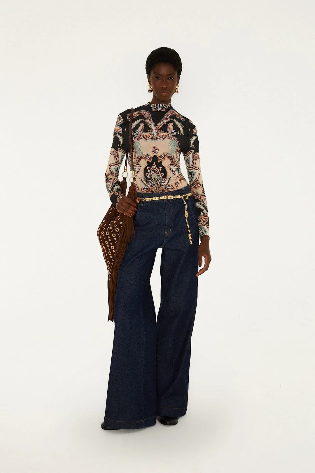 Tapestry Dream Long Sleeve Jersey Blouse