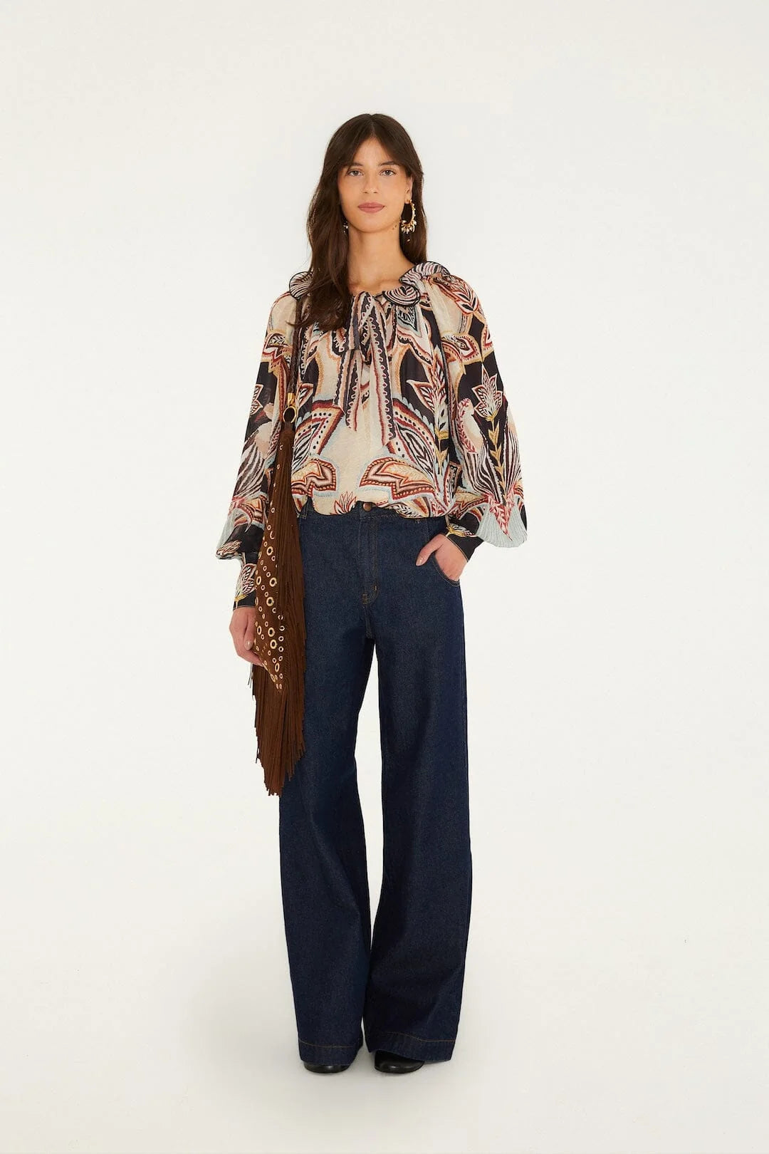 Tapestry Dream Ties Long Sleeve Blouse
