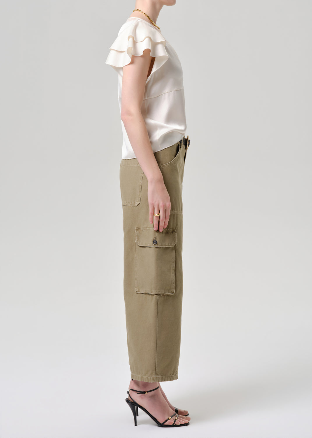 Thassos Twisted Seam Utillity Pant in Bezal