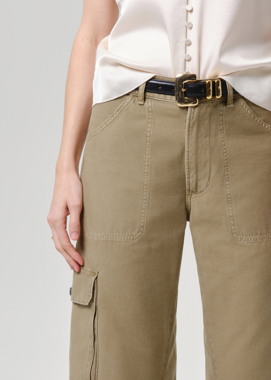 Thassos Twisted Seam Utillity Pant in Bezal