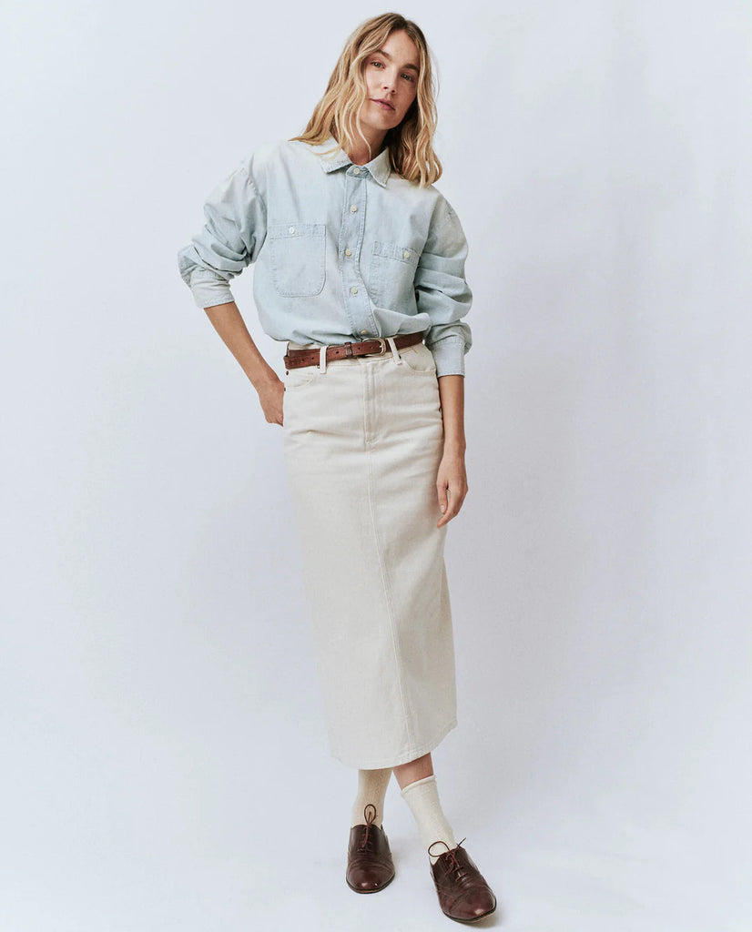 The Column Skirt. Natural