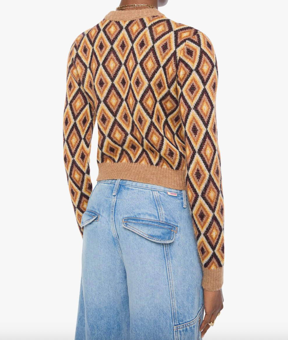 The Crop Jumper in Beeswax and Caramel Café