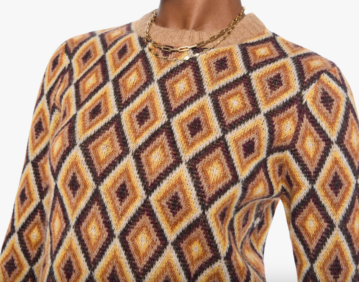 The Crop Jumper in Beeswax and Caramel Café