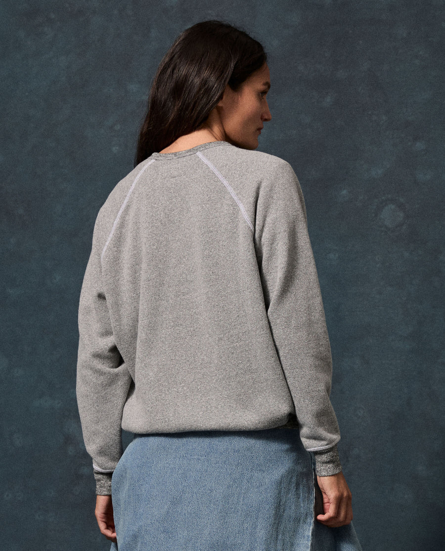 The Fleece College Sweatshirt. Dark Heather Grey