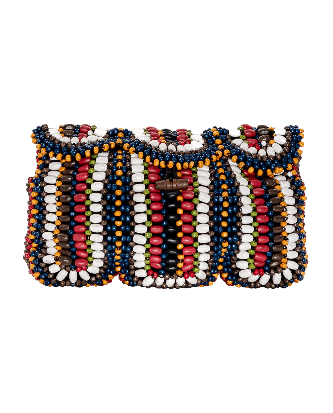 The Beaded Clutch. Cabana Stripe