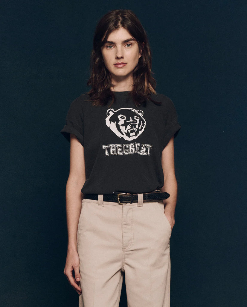 The Boxy Crew. Washed Black with Bear Graphic