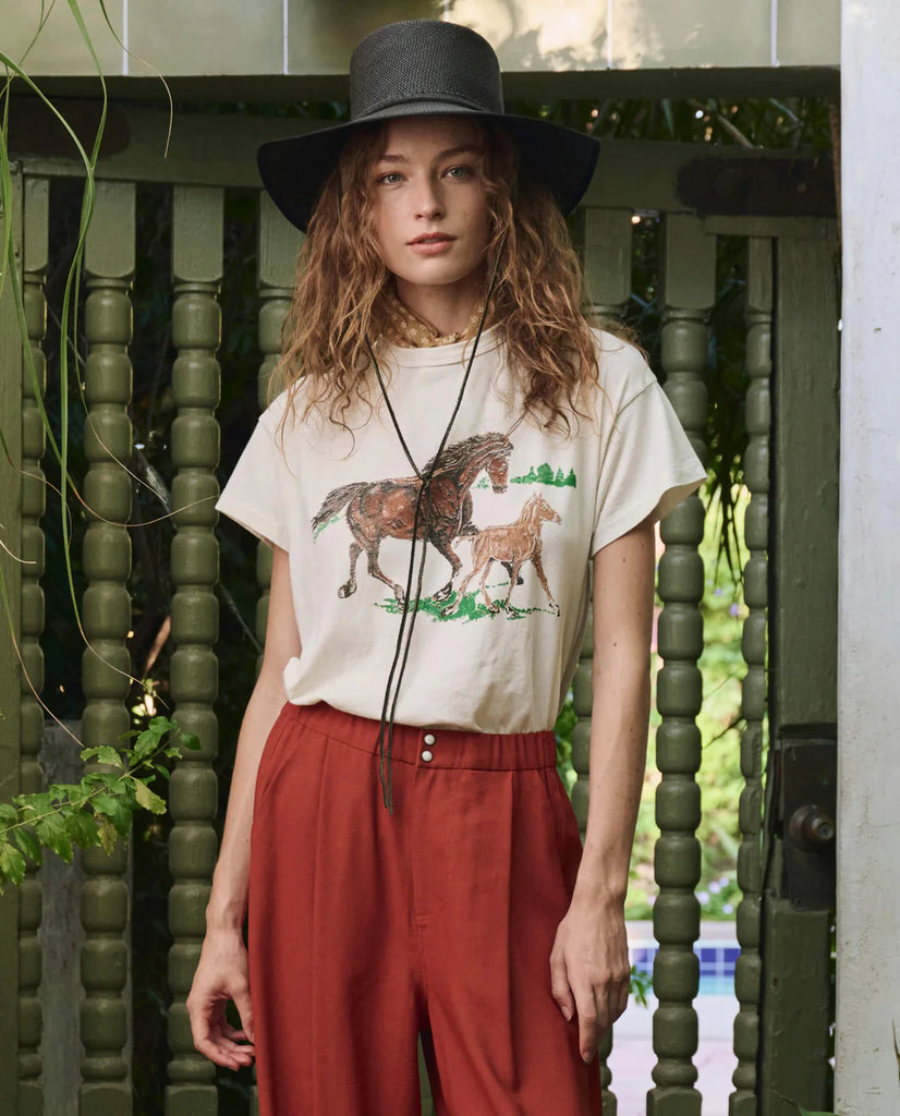 The Boxy Crew with Running Horses. Washed White
