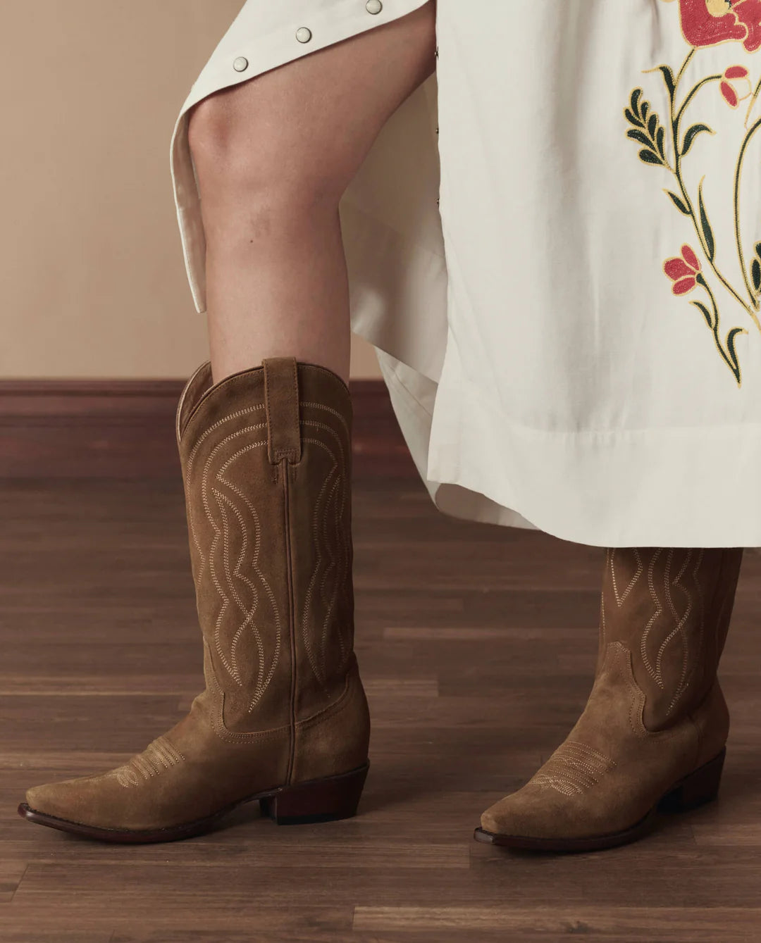 The Cowboy Boot (Suede). Tan