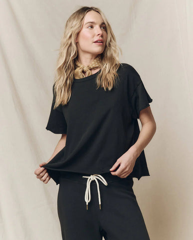 The Crop Tee. Almost Black