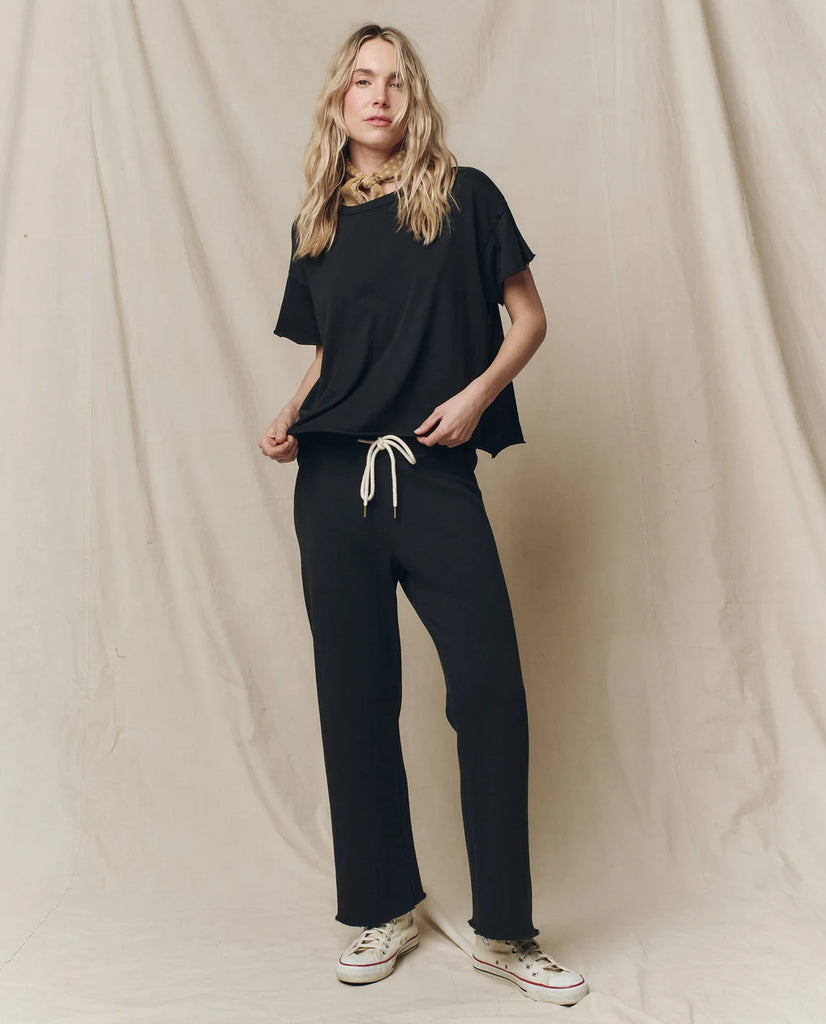 The Crop Tee. Almost Black
