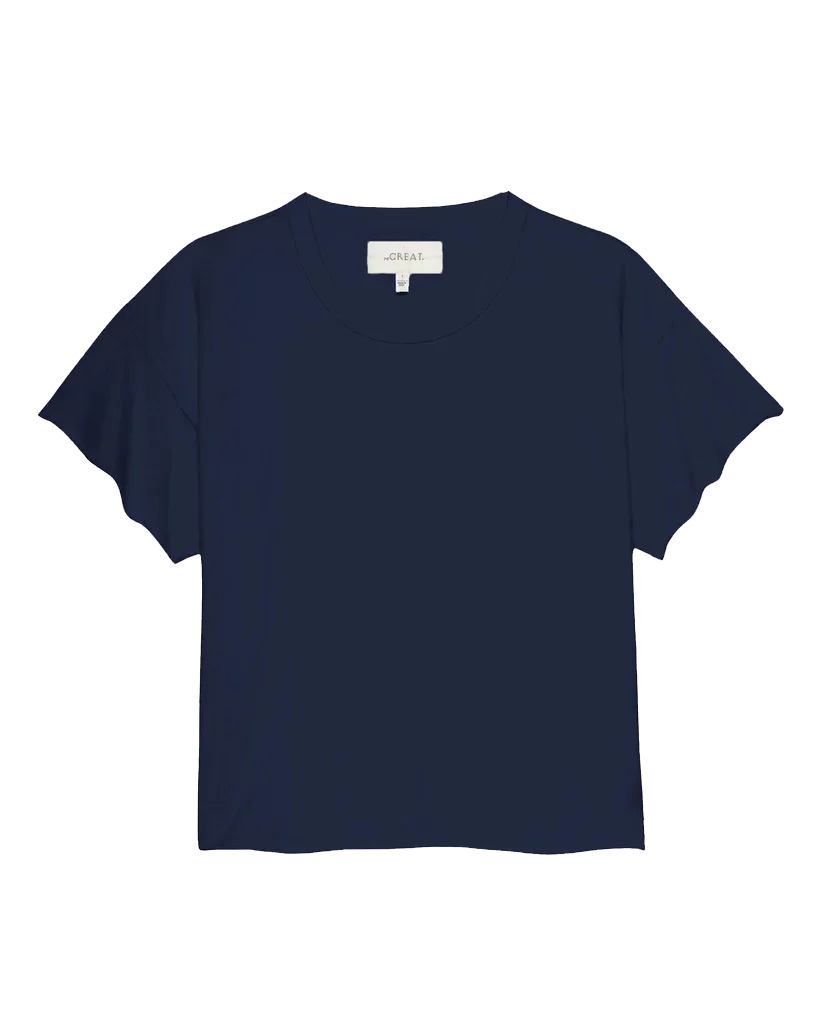 The Crop Tee. True Navy