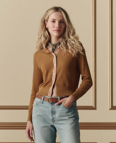 The Dainty Cardigan. Suntan