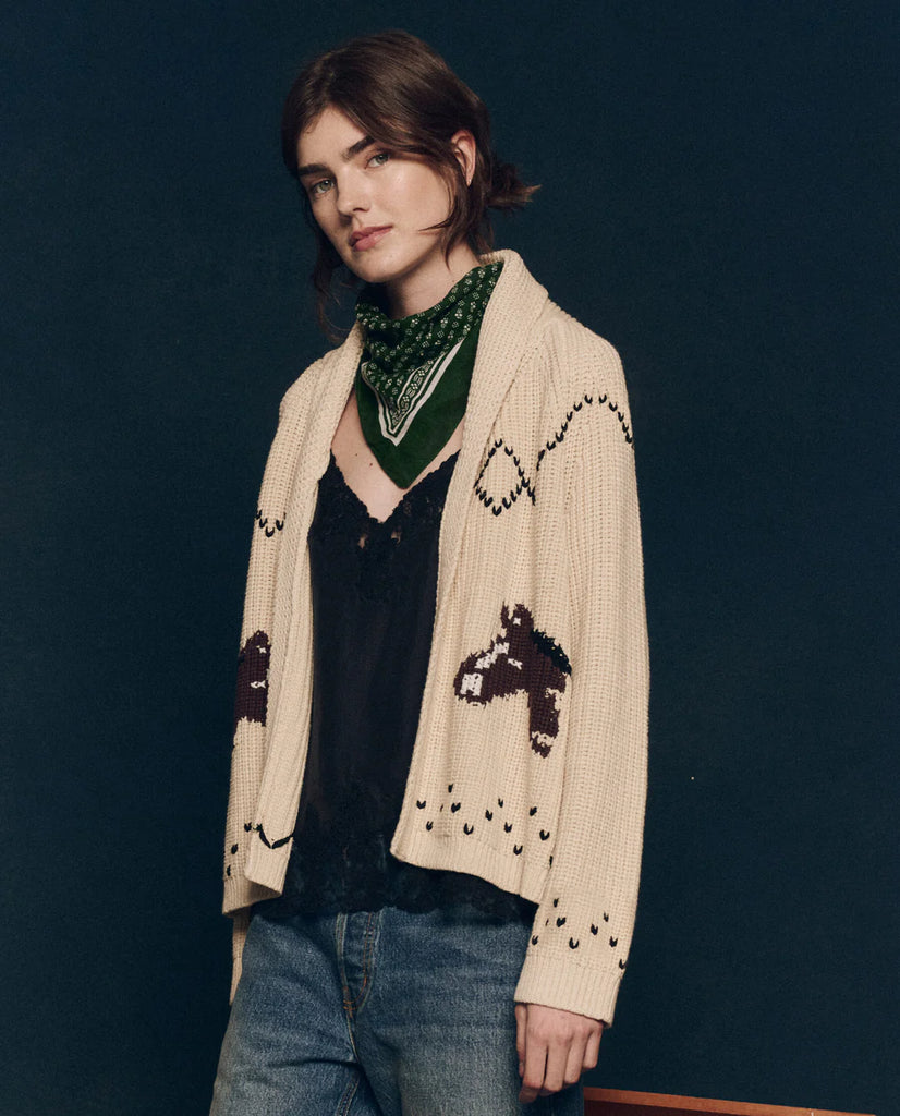The Horse Lodge Cardigan. Cream