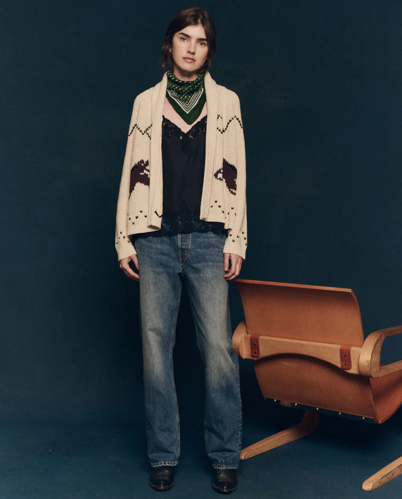 The Horse Lodge Cardigan. Cream
