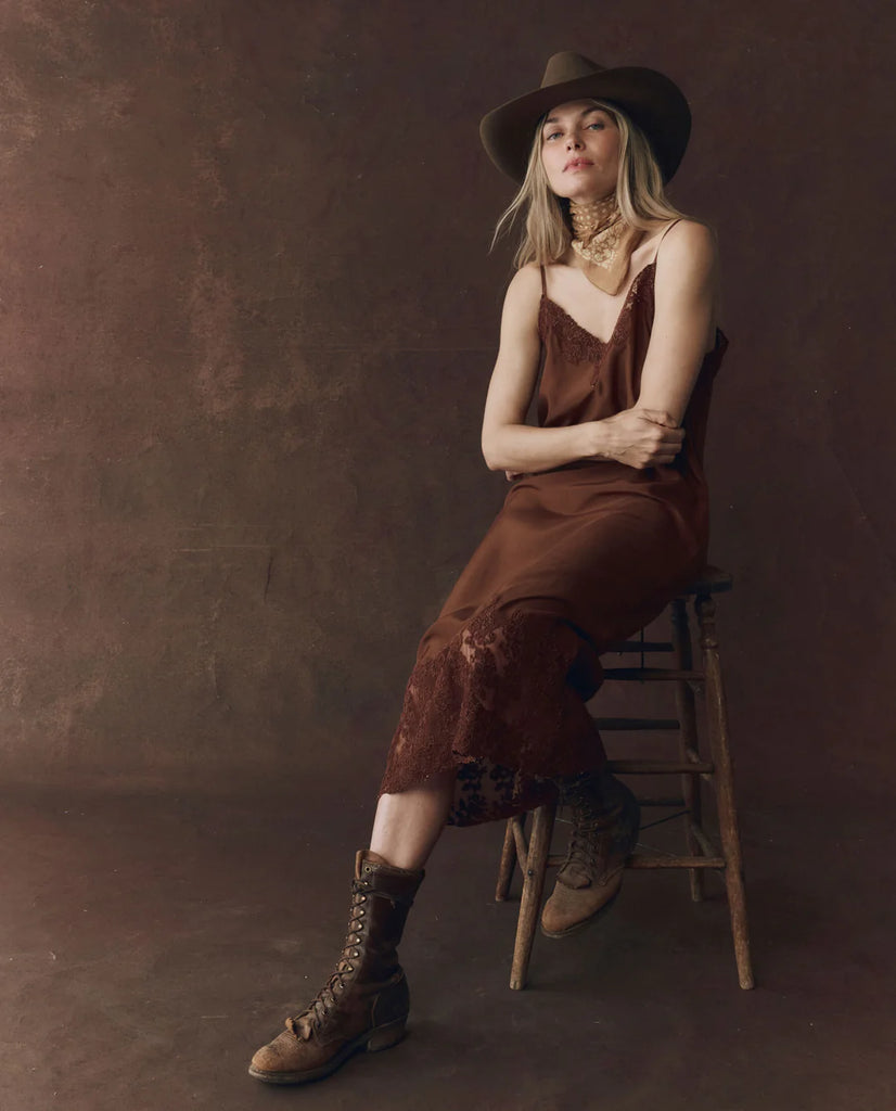 The Legacy Dress. Chocolate