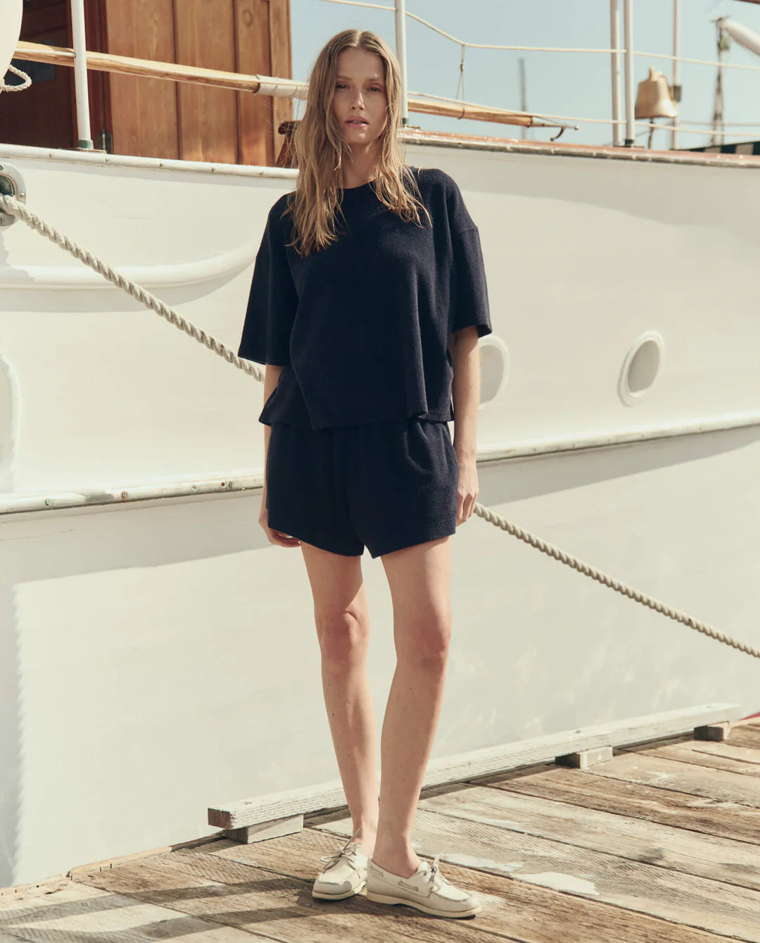 The Micro Terry Swing Short. Navy