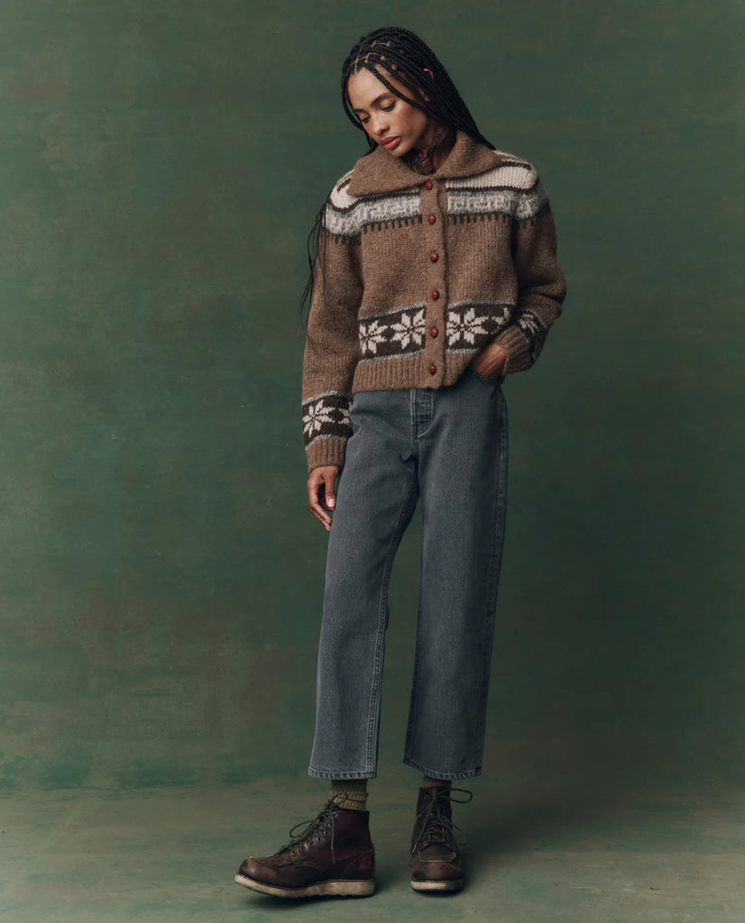 The Nordic Scholar Cardigan. Hickory Fair Isle