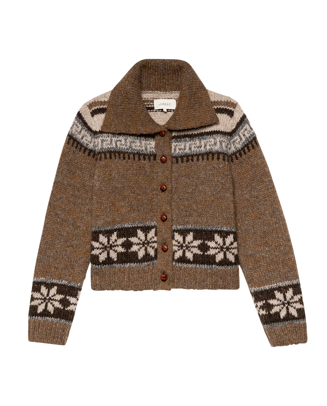 The Nordic Scholar Cardigan. Hickory Fair Isle