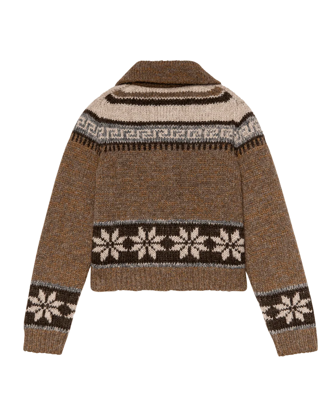 The Nordic Scholar Cardigan. Hickory Fair Isle