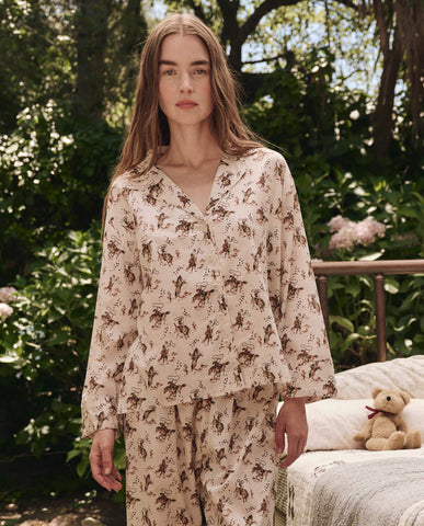 The Pajama Shirt. Cream Cowboy
