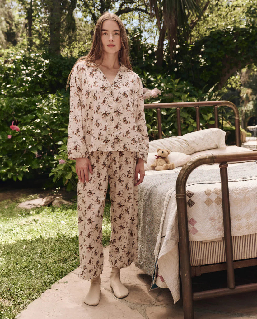 The Pajama Shirt. Cream Cowboy