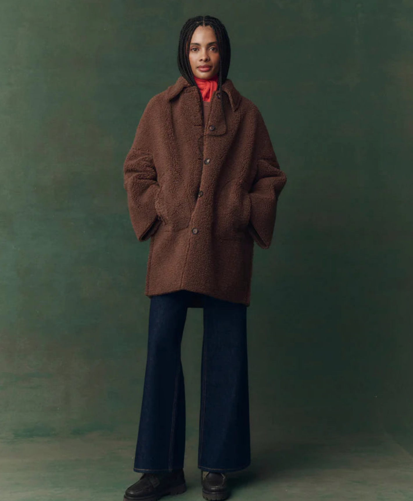 The Great The Plush Car Coat. Chocolate