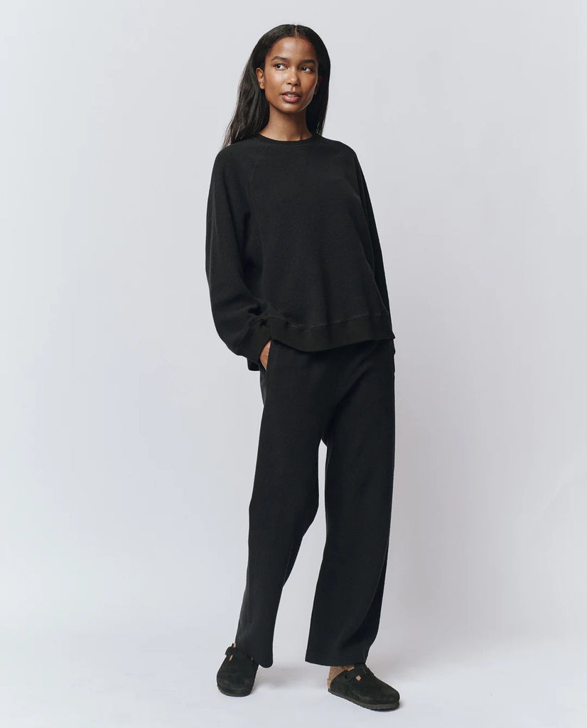 The Plush Slouch Sweatshirt. Almost Black