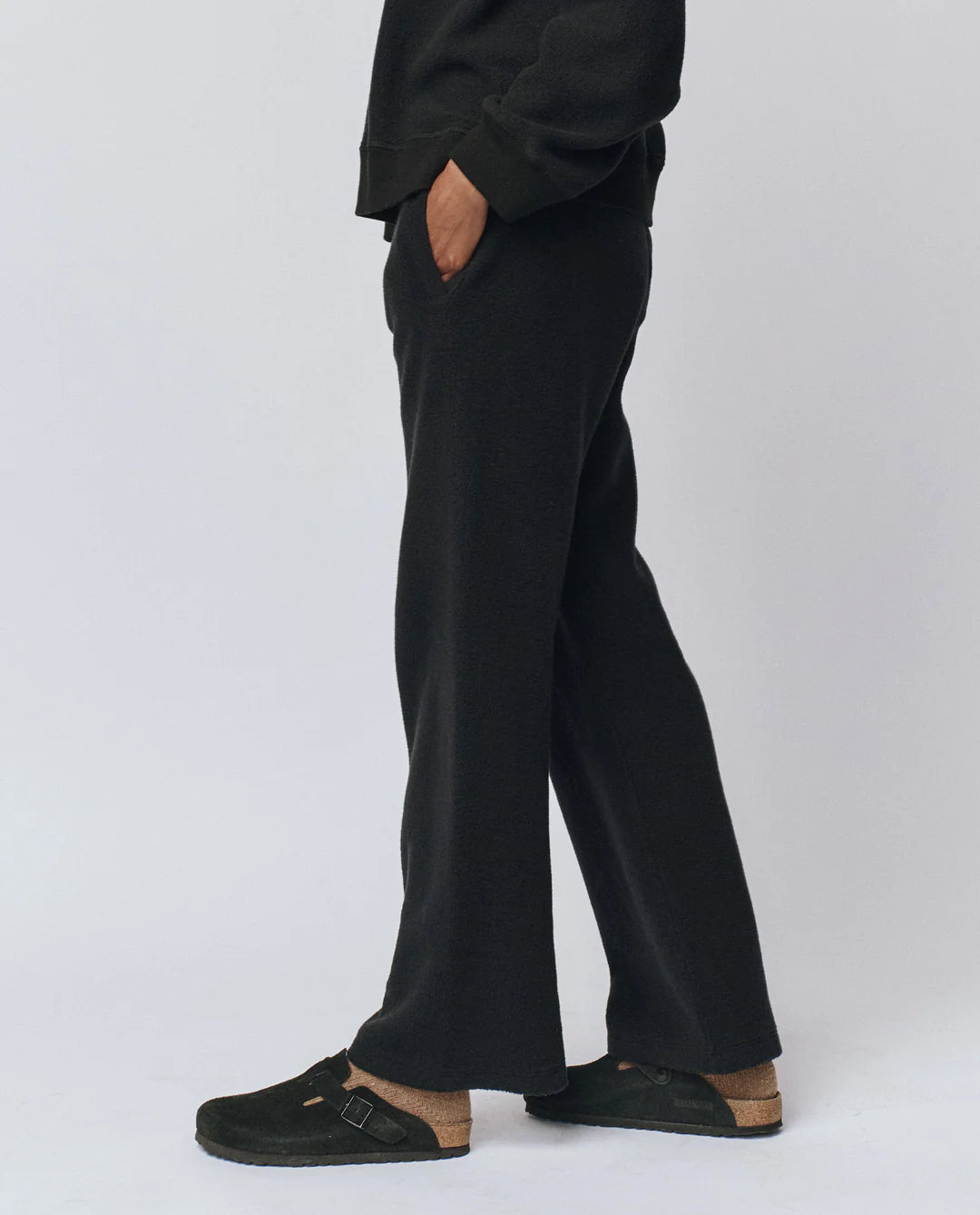 The Plush Victory Sweatpant. Almost Black