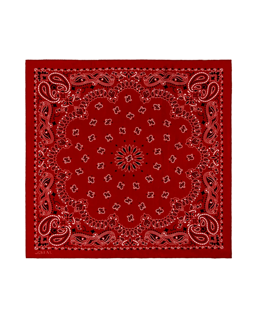The Silk Bandana. True Red