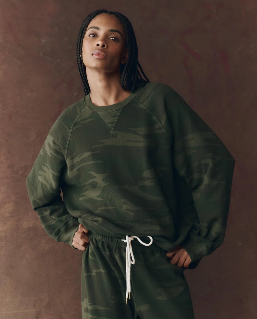 The Slouch Sweatshirt. Forest Camo