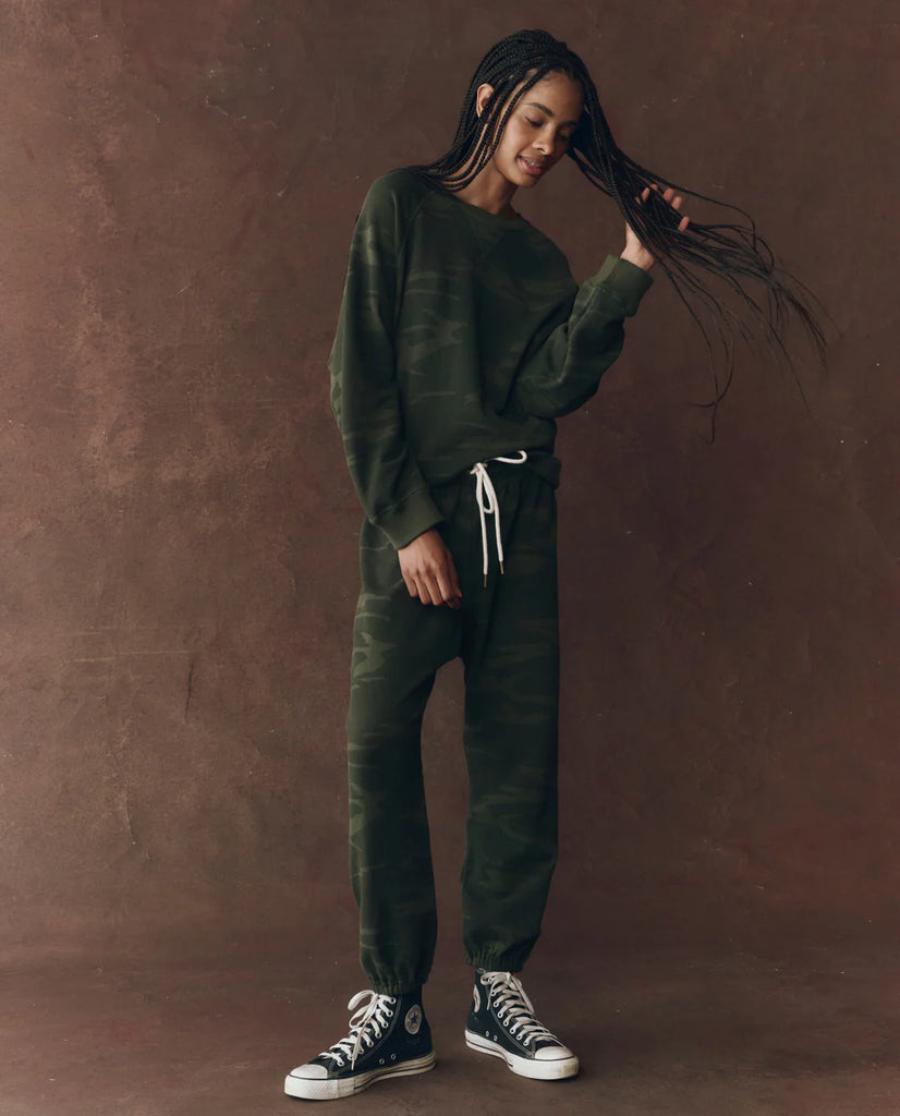 The Slouch Sweatshirt. Forest Camo