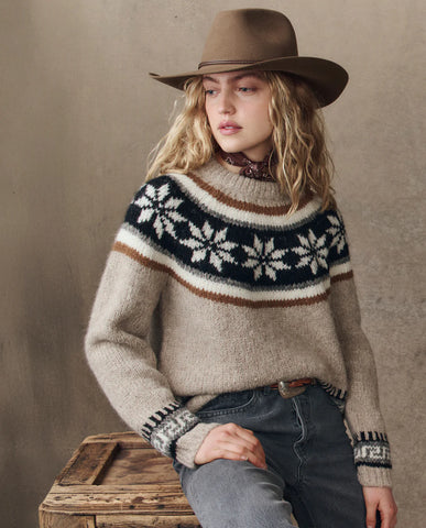 The Snowflake Fairisle Pullover. Oat