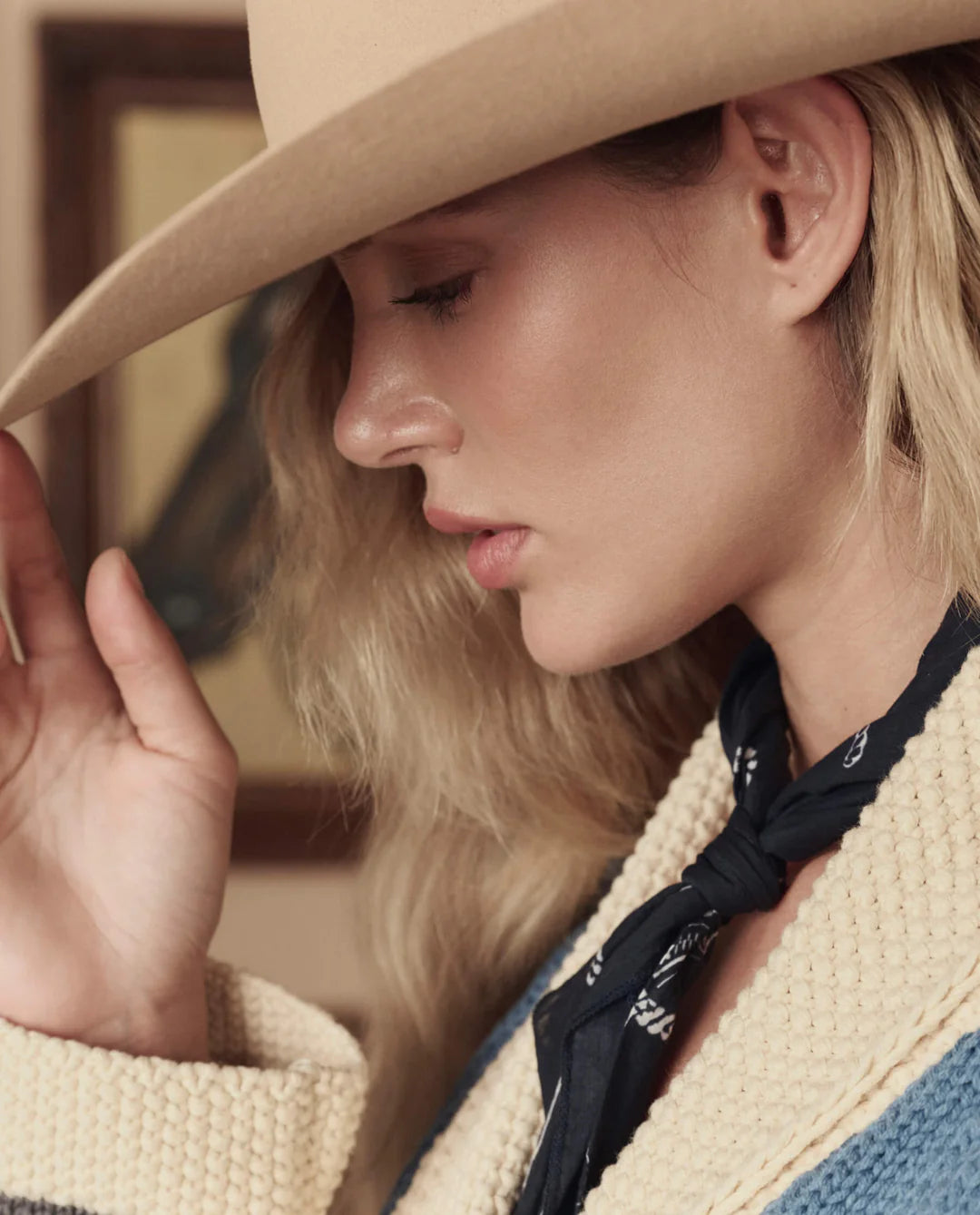 The Stetson Western Bandana. Navy