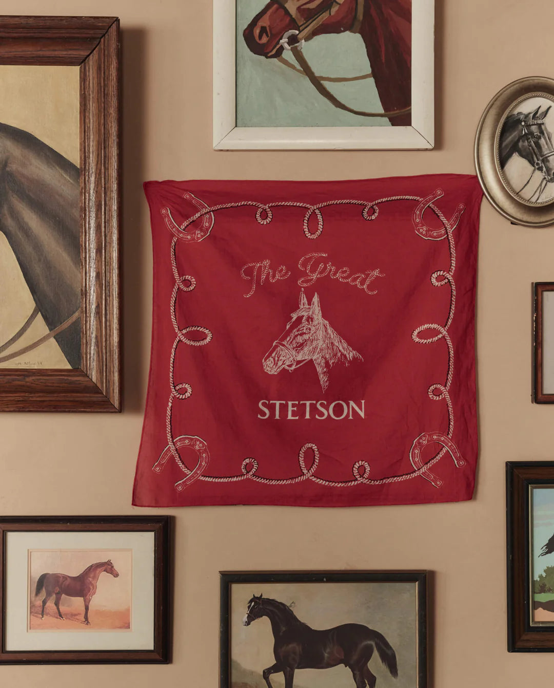 The Stetson Western Bandana. Red