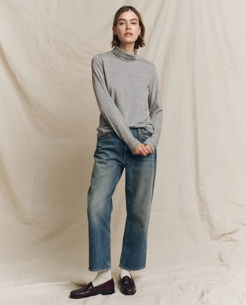 The Turtleneck. Heather Grey