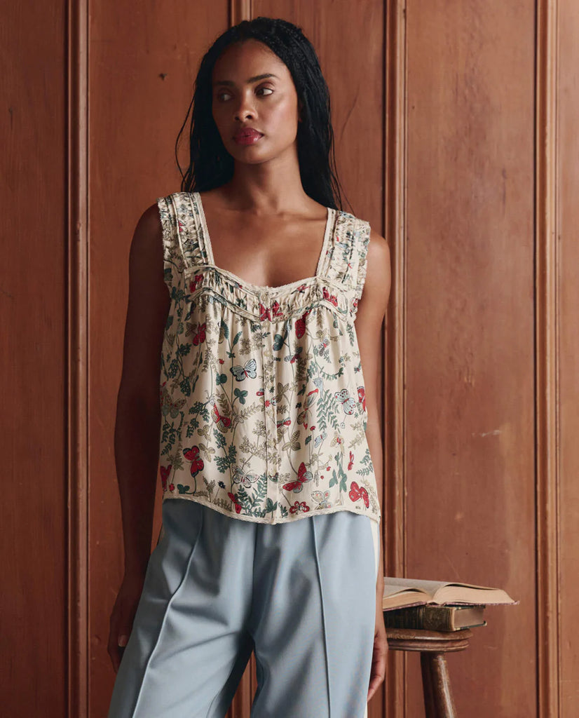 The Victorian Pleat Tank. Floating Butterfly