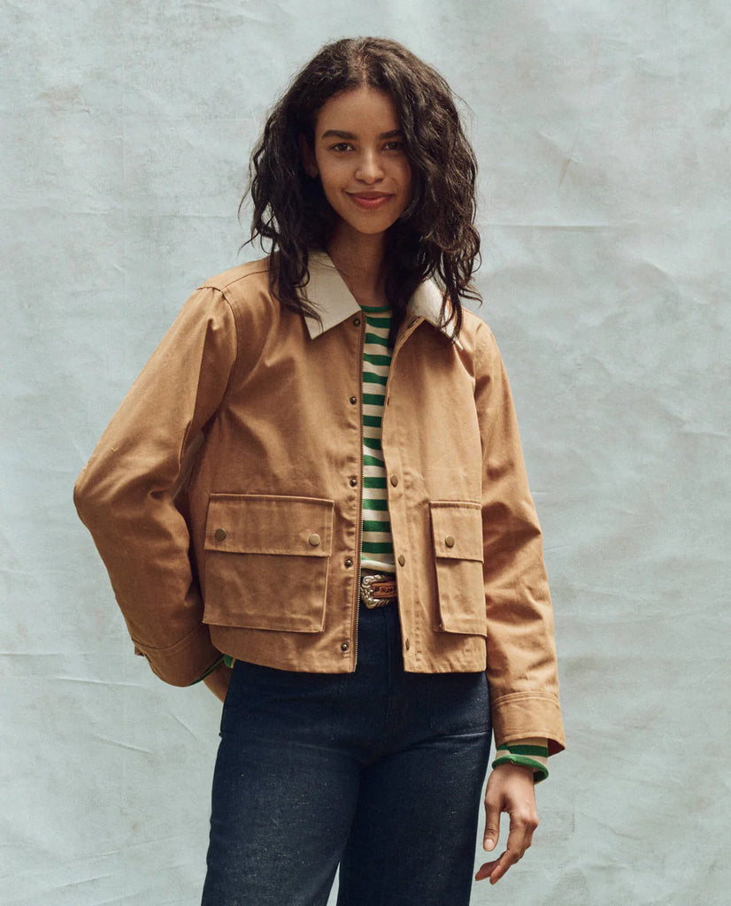 The Waxed Swingy Jacket. Walnut