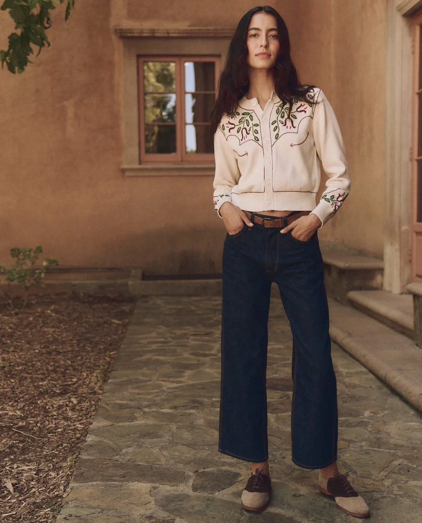 The Western Beaded Cardigan. Natural