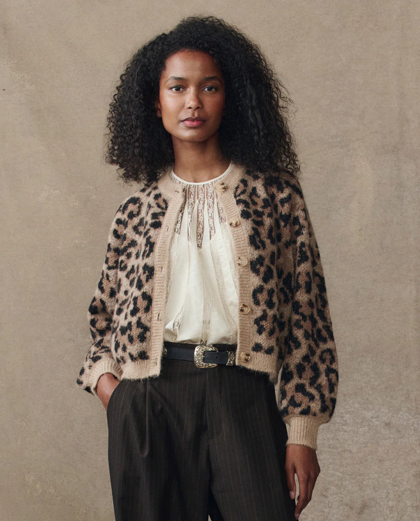 The Windsor Cardigan. Leopard